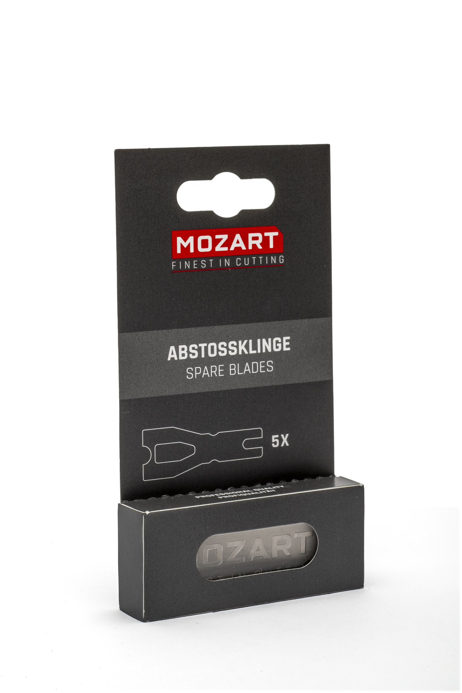 MOZART Abstoß Power (Abstoßmesser + 5 Abstoßklingen + Gürteltasche gratis)
