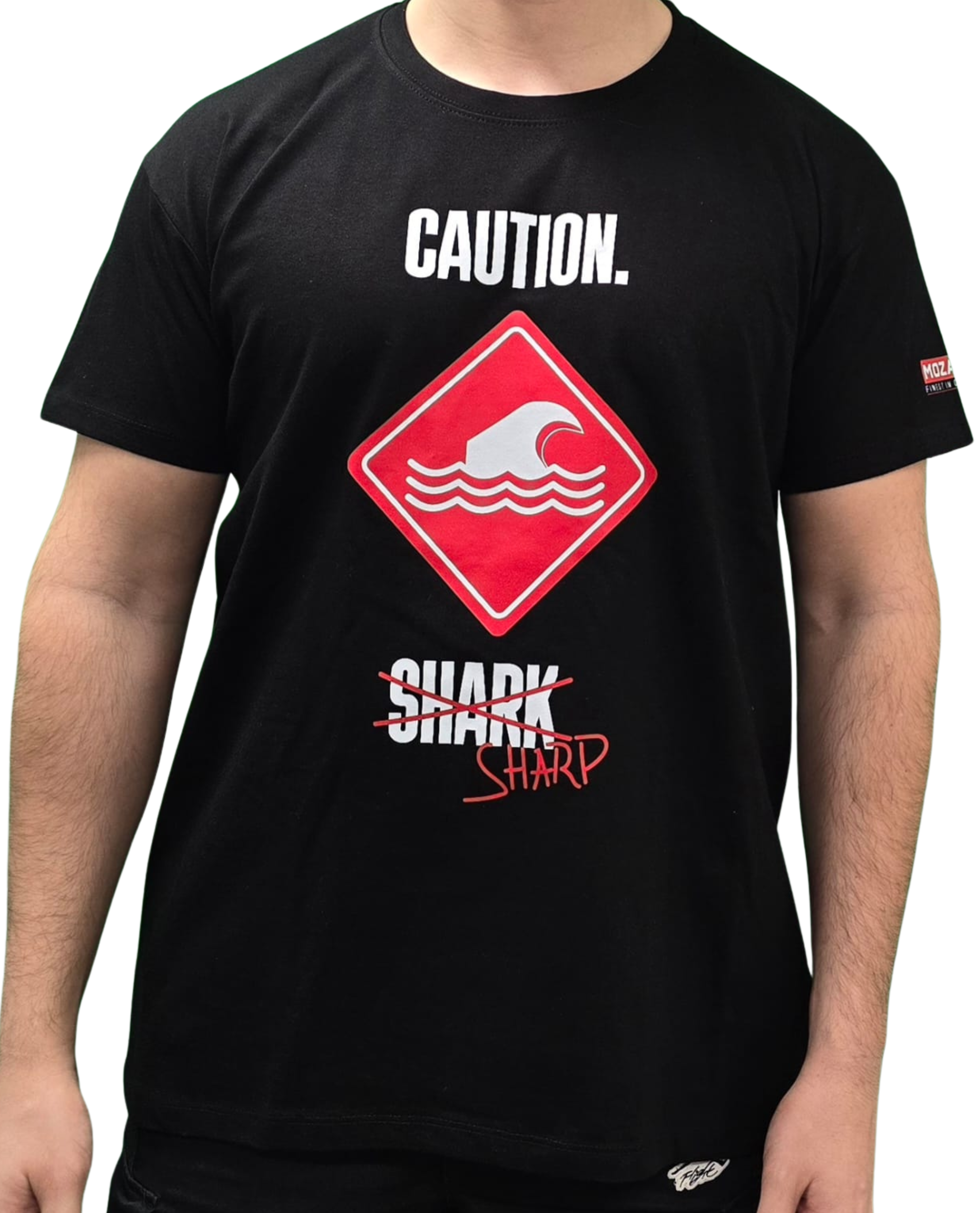 MOZART T-Shirt 'Caution. Sharp' Motiv vorne