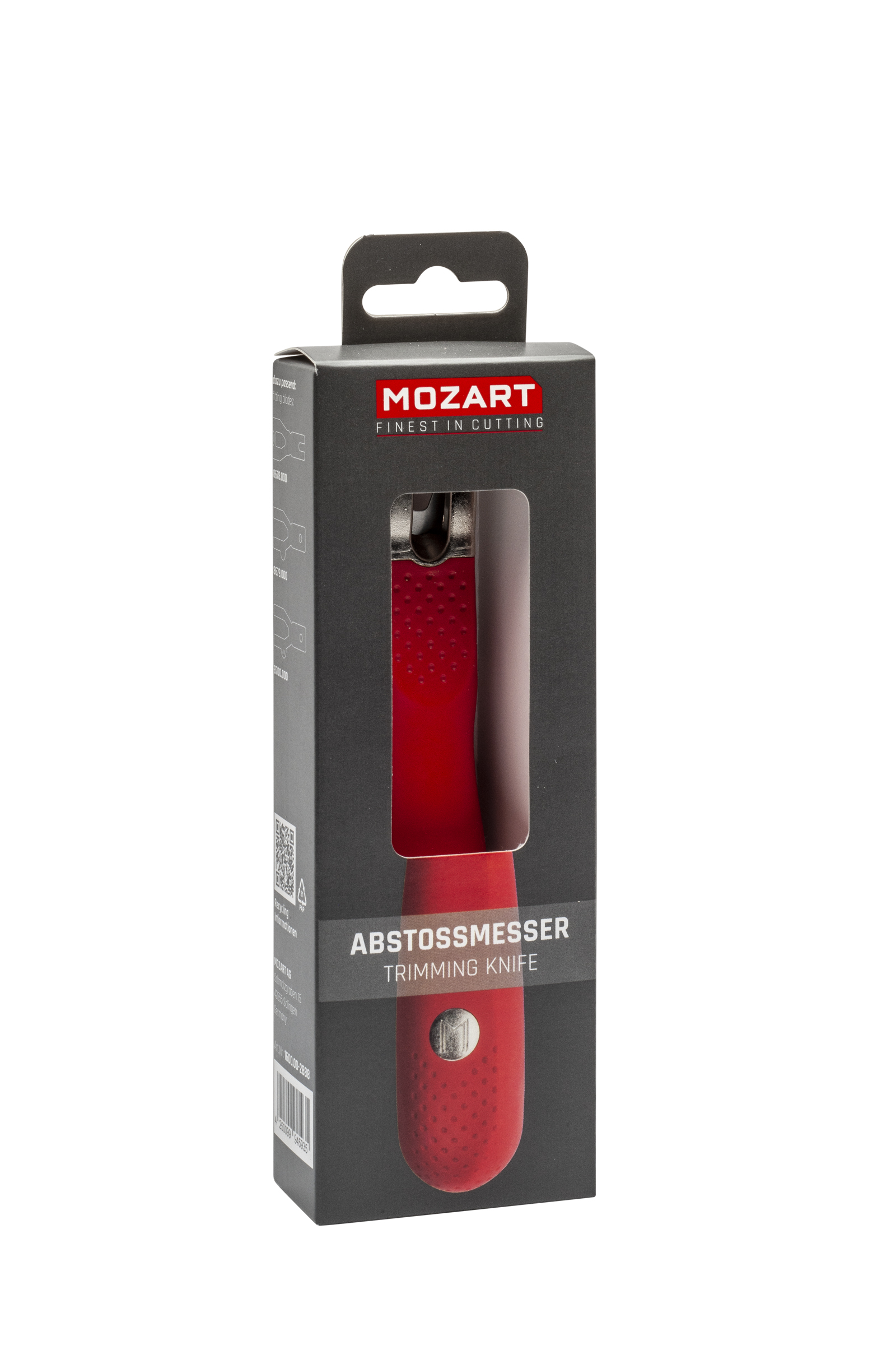 MOZART Abstoß Power (Abstoßmesser + 5 Abstoßklingen + Gürteltasche gratis)