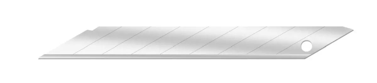 Abbrechklingen 9 mm mit Rundloch und 60° Kerbwinkel, aus Kohlenstoffstahl Abbrechklingen 9 mm mit Rundloch und 60° Kerbwinkel, aus Kohlenstoffstahl