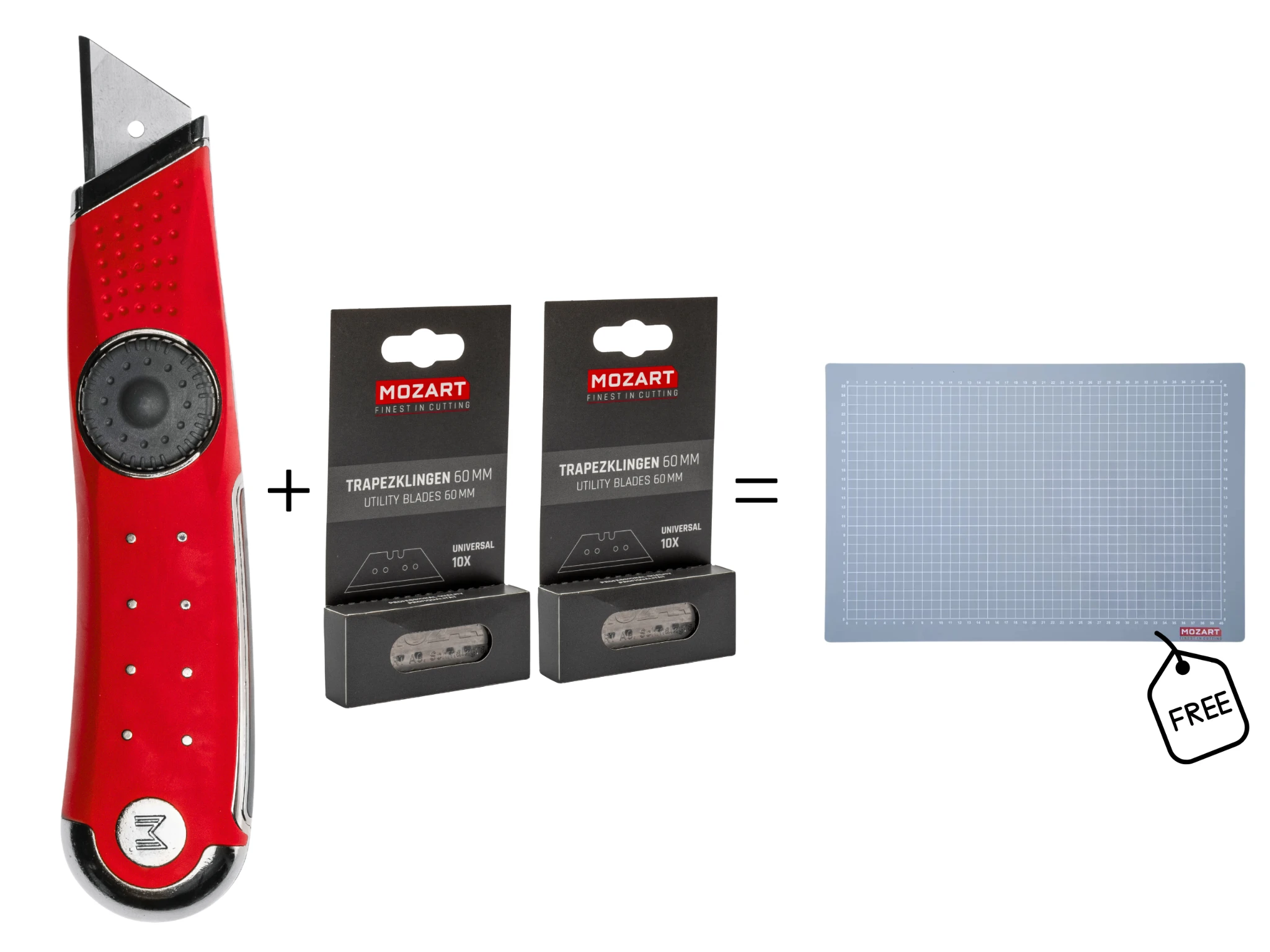 MOZART S2 Double Power (S2 + 20 Trapezklingen + Schneidmatte gratis)